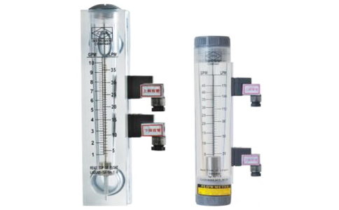 帶報(bào)警開(kāi)關(guān)式有機(jī)玻璃轉(zhuǎn)子流量計(jì)圖示