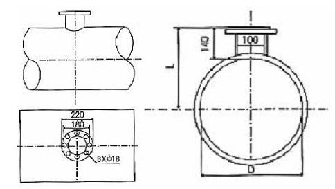插入式渦街流量計(jì)安裝尺寸圖